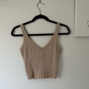Tan H&M crop top